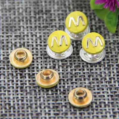 G131 Letter M Denim jeans Rivet Buttons 7mm 1000pcs/bag