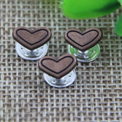 G136 Heart Customized Demin Button Rivets 6mm 1000pcs/bag