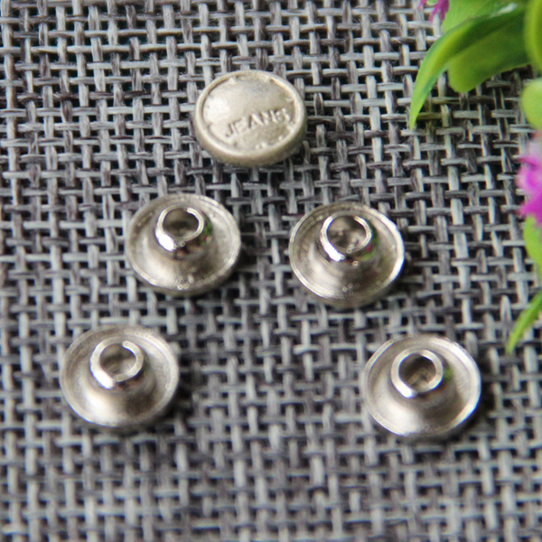 G146 Pearl Silver Customized Demin Jean Buttons 8mm 1000pcs/bag