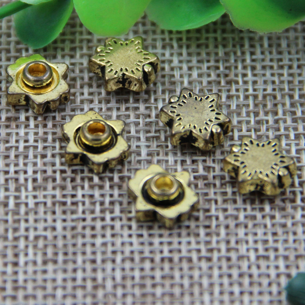 G148 Irregular Pentagram Chinese Jeans Button Rivets 10mm 1000pcs/bag