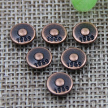 G163 1969 Concave Custom Logo Rivet Buttons 8mm 1000pcs/bag
