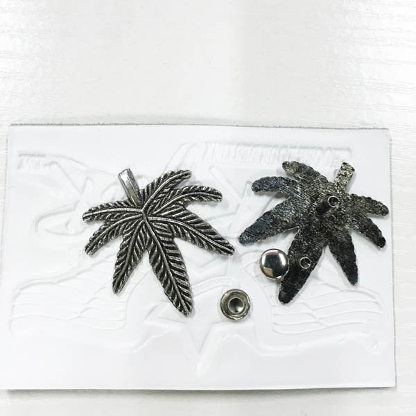 D201 Leaves Alloy Rivets 16x20mm 100pcs/bag