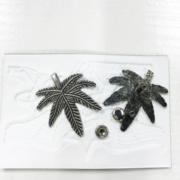 D201 Leaves Alloy Rivets 16x20mm 100pcs/bag