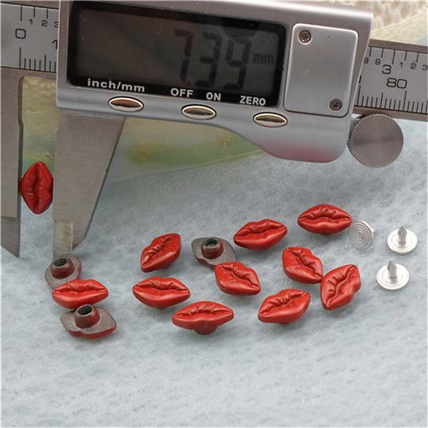 K063 Alloy Mouth Rivets 12x7mm 100pcs/bag