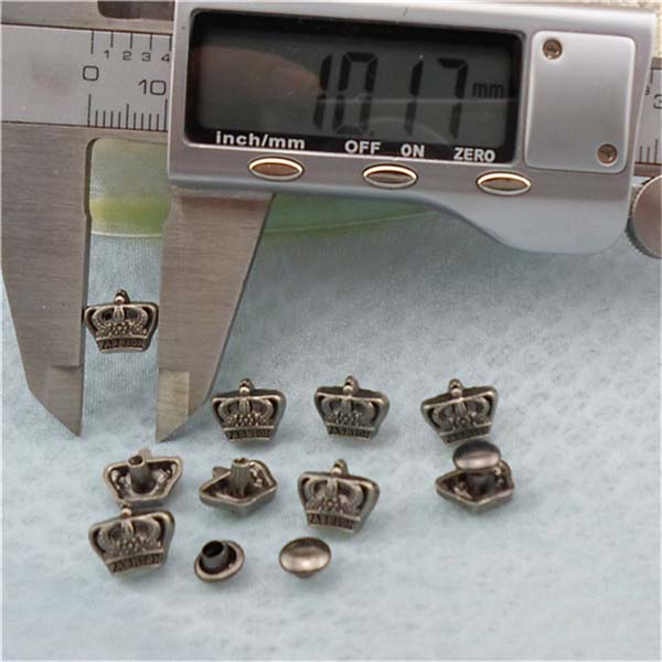 K196 Crown Alloy Rivets 10x8.5mm 100pcs/bag