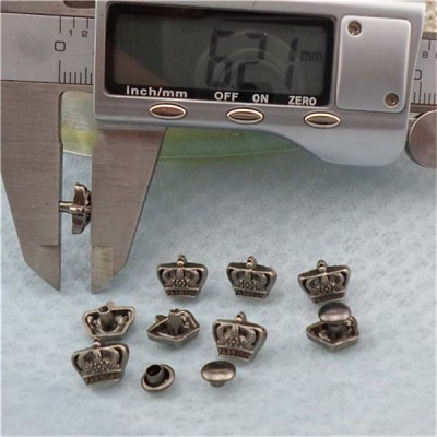 K196 Crown Alloy Rivets 10x8.5mm 100pcs/bag