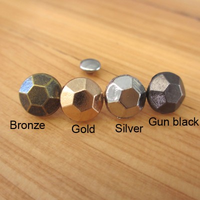 X033 Football Alloy Rivets 10x10mm 100pcs/bag