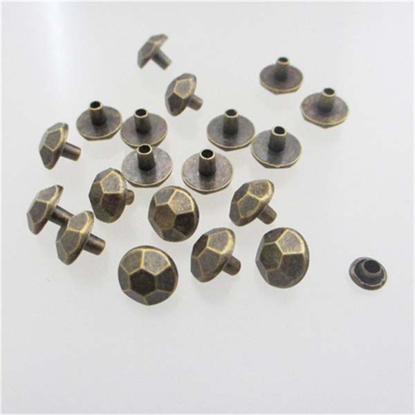 X033 Football Alloy Rivets 10x10mm 100pcs/bag