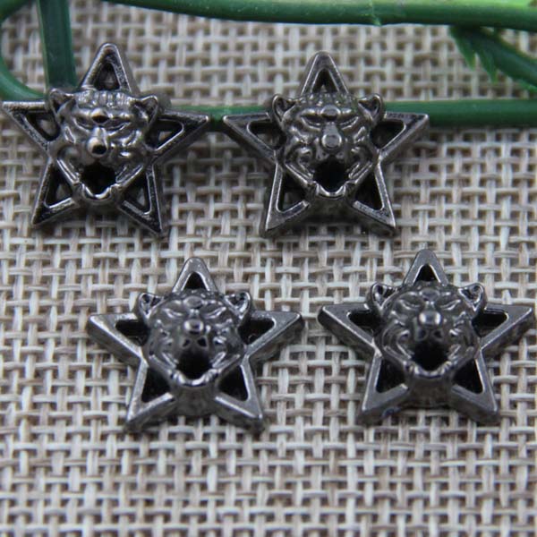 G048 Pentagram Leopard Head Rivet 17mm 100pcs/bag