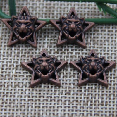 G048 Pentagram Leopard Head Rivet 17mm 100pcs/bag