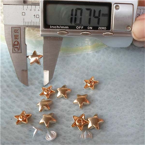 K038 Pentagram Alloy Rivets 11x5mm 100pcs/bag