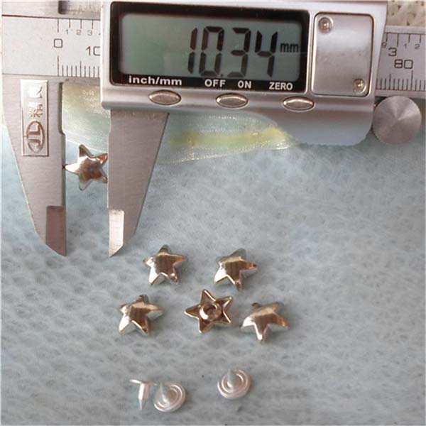 K038 Pentagram Alloy Rivets 11x5mm 100pcs/bag
