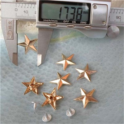 K043 Pentagram Alloy Rivets 18x4mm 100pcs/bag