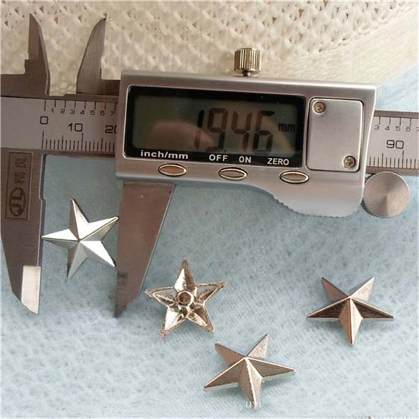 K045 Pentagram Alloy Rivets 20x6mm 100pcs/bag