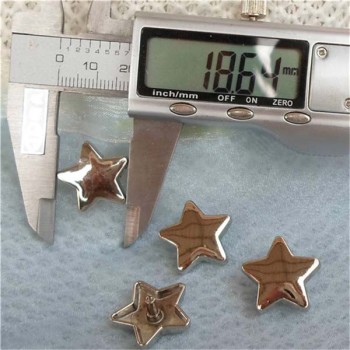 XK046 Pentagram Alloy Rivets 19x4mm 100pcs/bag