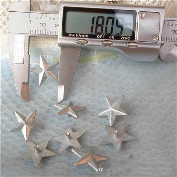 K047 Pentagram Alloy Rivets 18x8mm 100pcs/bag