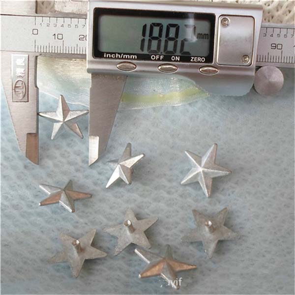 K047 Pentagram Alloy Rivets 18x8mm 100pcs/bag