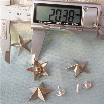 K170 Pentagram Alloy Rivets 21x7mm 100pcs/bag
