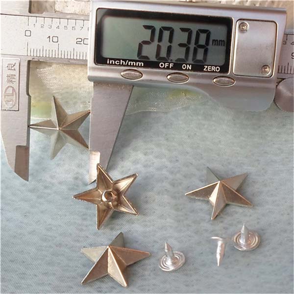 K170 Pentagram Alloy Rivets 21x7mm 100pcs/bag