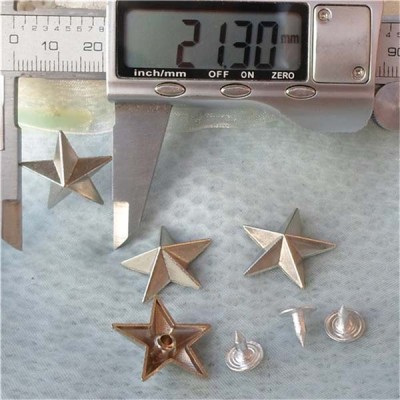 K170 Pentagram Alloy Rivets 21x7mm 100pcs/bag