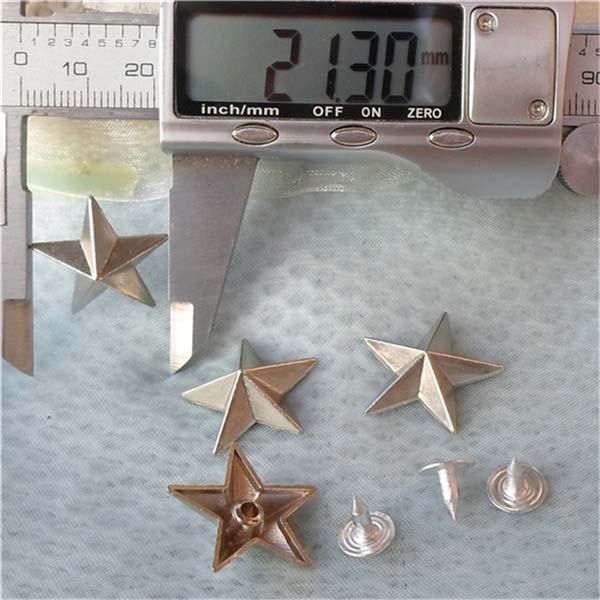 K170 Pentagram Alloy Rivets 21x7mm 100pcs/bag