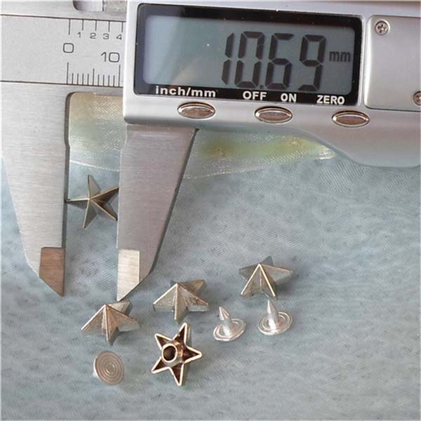 K176 Pentagram Alloy Rivets 11x7mm 100pcs/bag