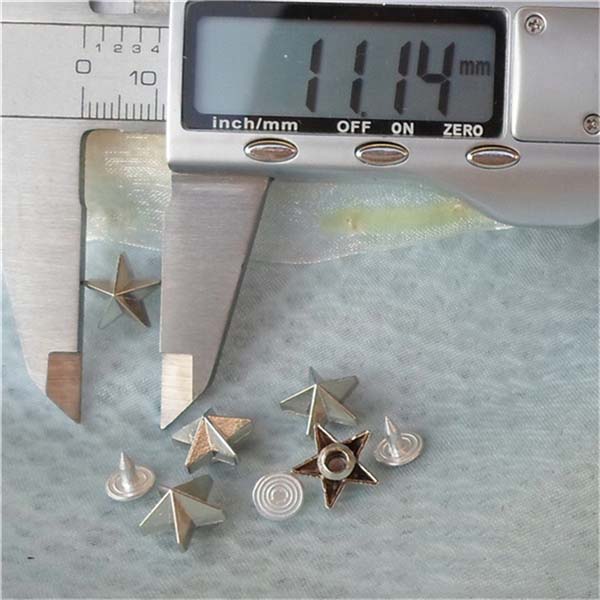 K176 Pentagram Alloy Rivets 11x7mm 100pcs/bag