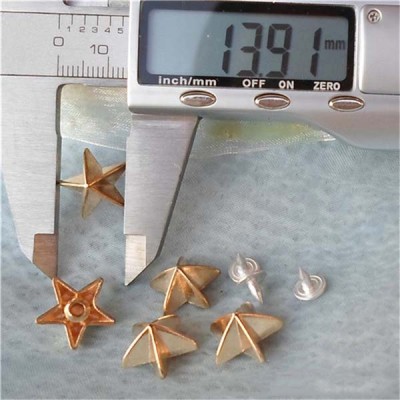K177 Pentagram Alloy Rivets 14.5x8mm 100pcs/bag