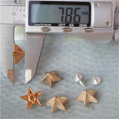 K177 Pentagram Alloy Rivets 14.5x8mm 100pcs/bag
