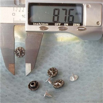 K178 Pentagram Alloy Rivets 9x4mm 100pcs/bag