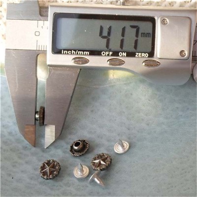 K178 Pentagram Alloy Rivets 9x4mm 100pcs/bag