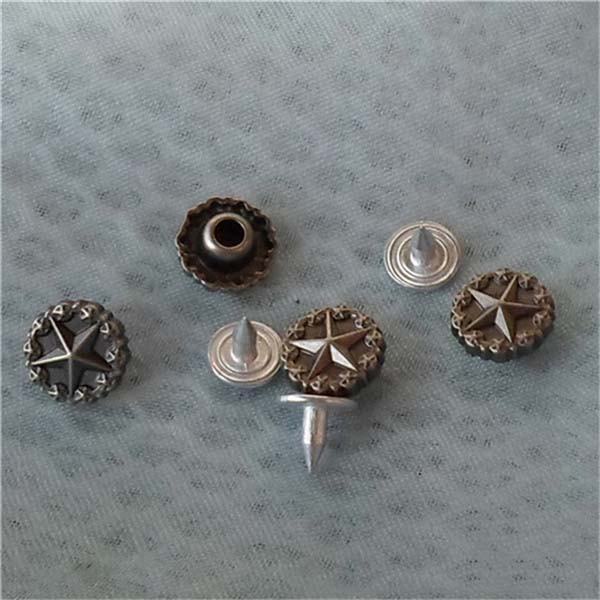 K178 Pentagram Alloy Rivets 9x4mm 100pcs/bag