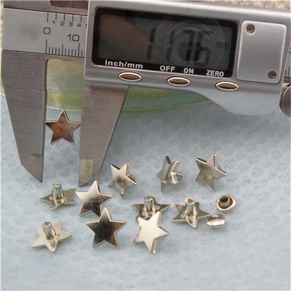 XK192 Pentagram Alloy Rivets 11.5x6mm 100pcs/bag