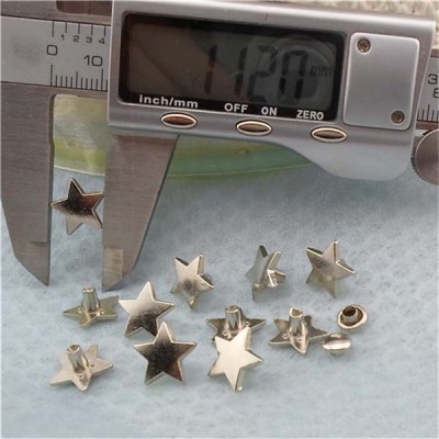 XK192 Pentagram Alloy Rivets 11.5x6mm 100pcs/bag