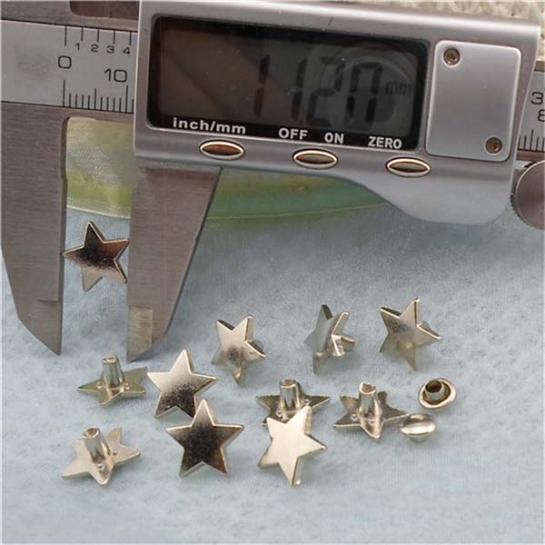 XK192 Pentagram Alloy Rivets 11.5x6mm 100pcs/bag