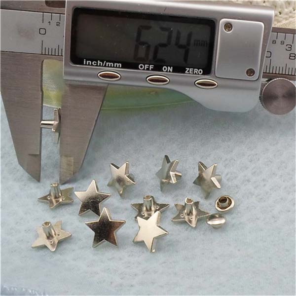 XK192 Pentagram Alloy Rivets 11.5x6mm 100pcs/bag