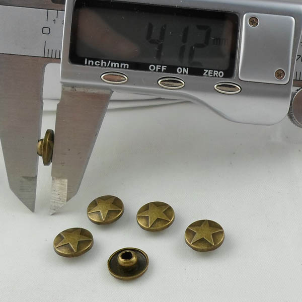 K255 Pentagram Shaped Rivets 10x4mm  1000pcs/bag