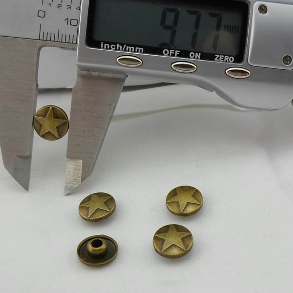 K255 Pentagram Shaped Rivets 10x4mm  1000pcs/bag