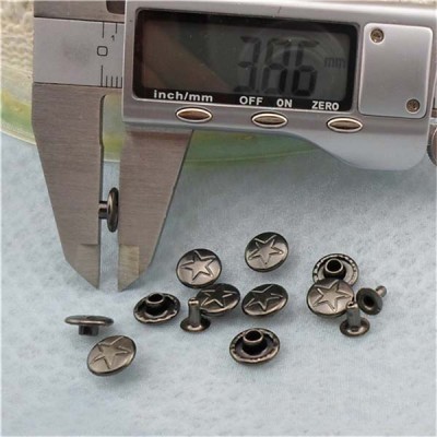 XT063 Pentagram Iron Rivets 9x4mm 1000pcs/bag