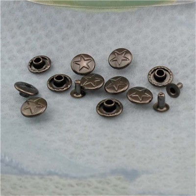 XT063 Pentagram Iron Rivets 9x4mm 1000pcs/bag