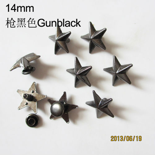 X1403 Pentagram Alloy Rivets 14x3mm 100pcs/bag