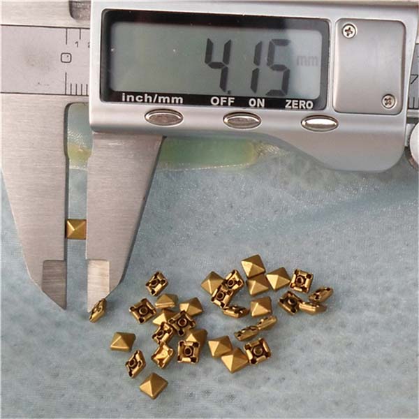 T001 Pyramid Rivets(iron/brass)4mm 1000pcs/bag
