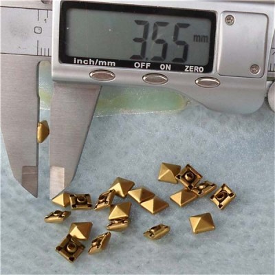 T003 Pyramid Rivets(iron/brass)6mm 1000pcs/bag