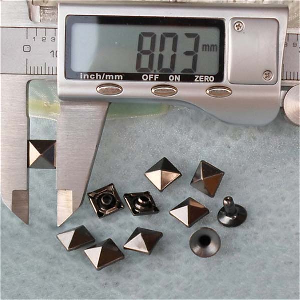 T005 Pyramid Rivets(iron/brass)8mm 1000pcs/bag