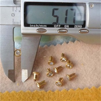 T0507 Rhinestone Rivets(iron/brass) 5mm 1000pcs/bag