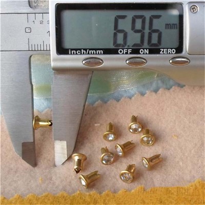 T0507 Rhinestone Rivets(iron/brass) 5mm 1000pcs/bag