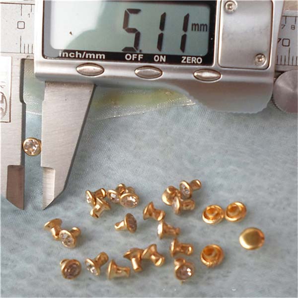 T050 Rhinestone Rivets(iron/brass) 5x5.5mm 1000pcs/bag