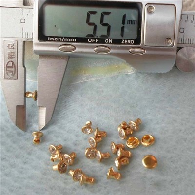 T050 Rhinestone Rivets(iron/brass) 5x5.5mm 1000pcs/bag