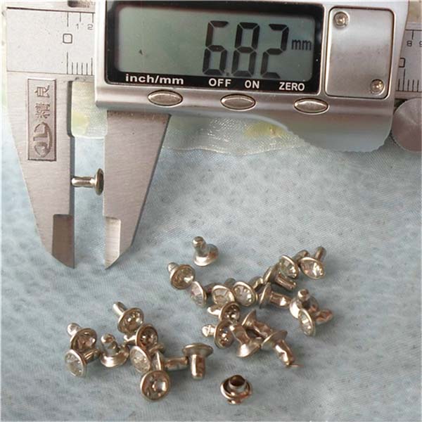 T051 Rhinestone Rivets(iron/brass) 6mm 1000pcs/bag
