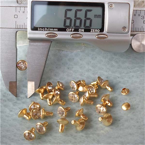 T052 Rhinestone Rivets(iron/brass) 7mm 1000pcs/bag